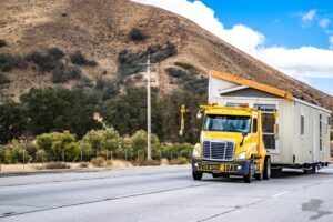 oversized truck with sign